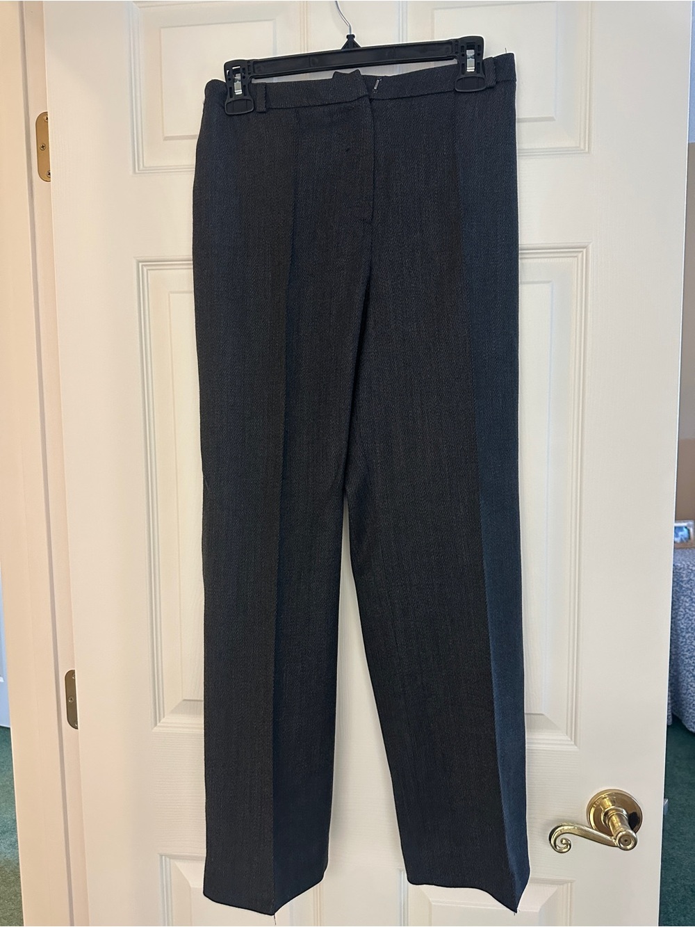 Classic Women's Dark Gray/Brown High-Rise Trousers